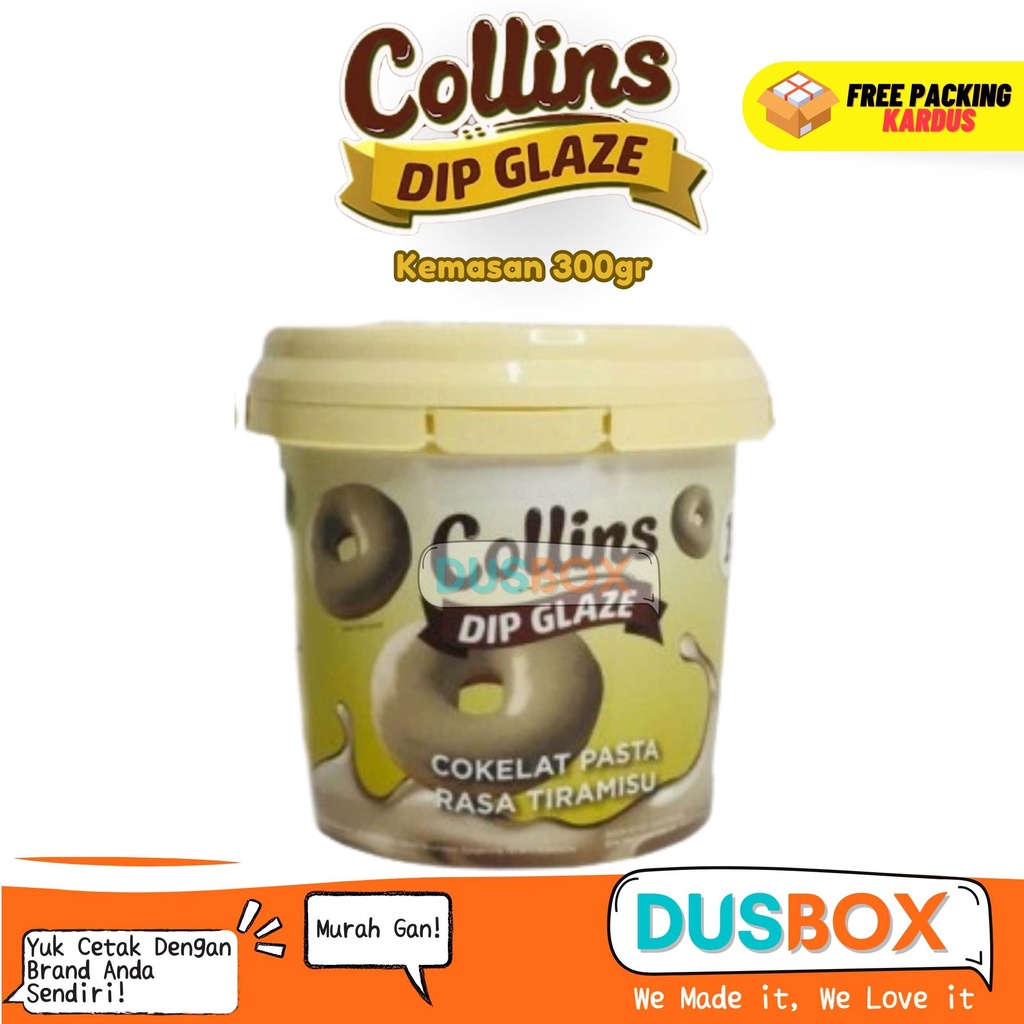 

Collins Dip Glaze Tiramisu 300g / Toping Roti bakar / Toping Kue / Dip Glaze / Dip Glaze Collins / Toping Donat / Toping Es kulkul