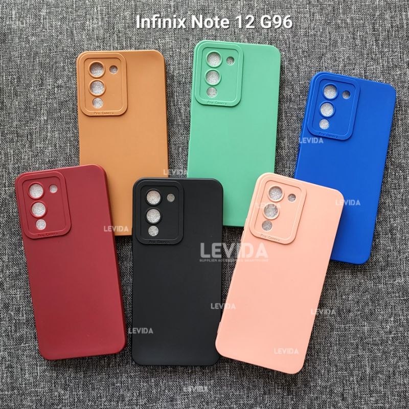 Case Infinix Note 12 VIP Infinix Note 12 G96 Case Pro Kamera Case Slim BlackMatte Silikon Warna Case
