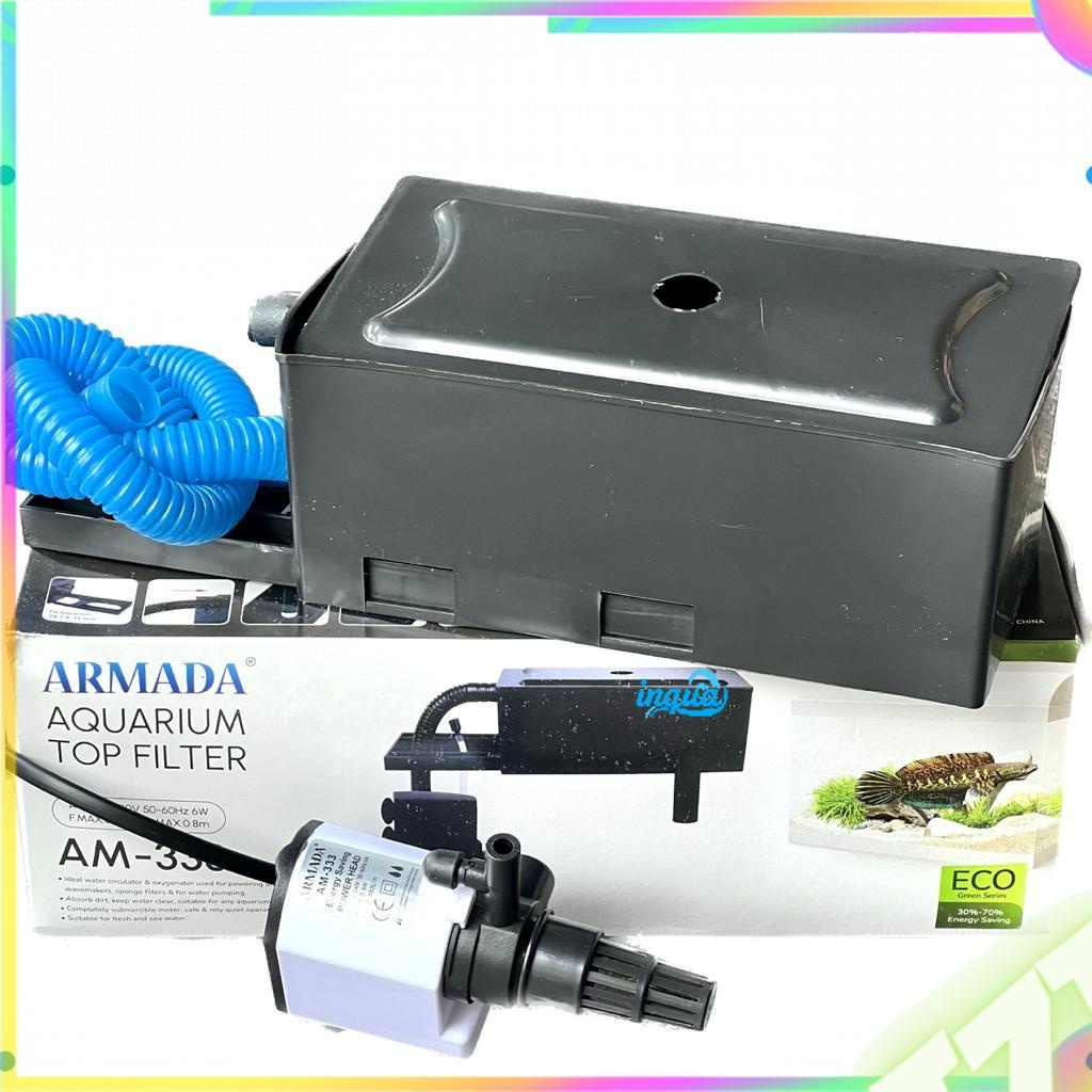 Paket lengkap box filter aquarium armada  hilong hikari  full set sp650a