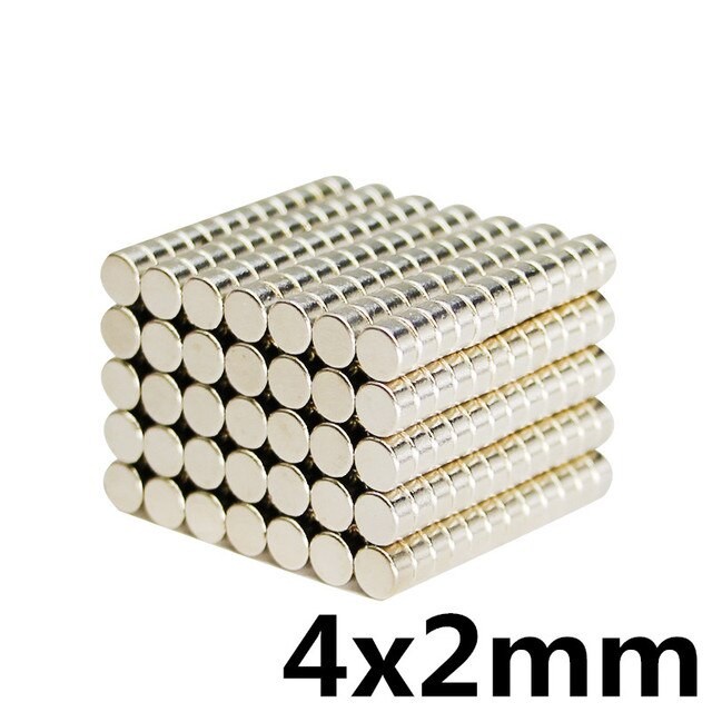 Magnet Putih Disc Neodymium 4x2mm Bulat Silinder 4x2 mm N52 Tebal 2mm