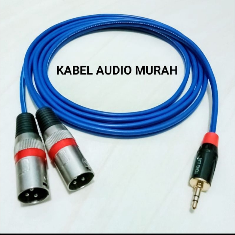 Kabel Input hp Hape / laptop leptop Ke Mixer Audio Jack 3.5mm To Canon Xlr Male