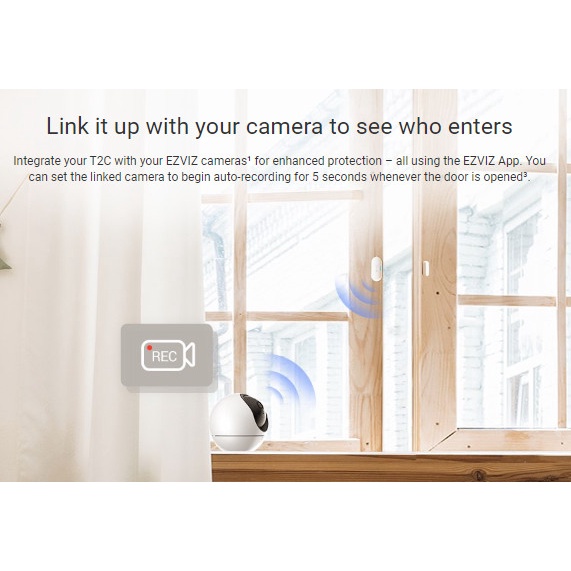 EZVIZ T2C OPEN/CLOSE SENSOR INSTANT ALERTS PEEL AND STICK INSTALLATION