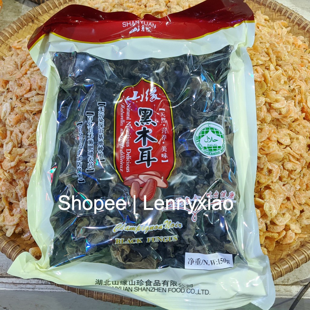 

PREMIUM Jamur Kuping Kering Higenis Champignon Noir Black Fungus Dried Mushroom Hioko Hiokou Moku Mo Ku Hio Kou Shanyuan