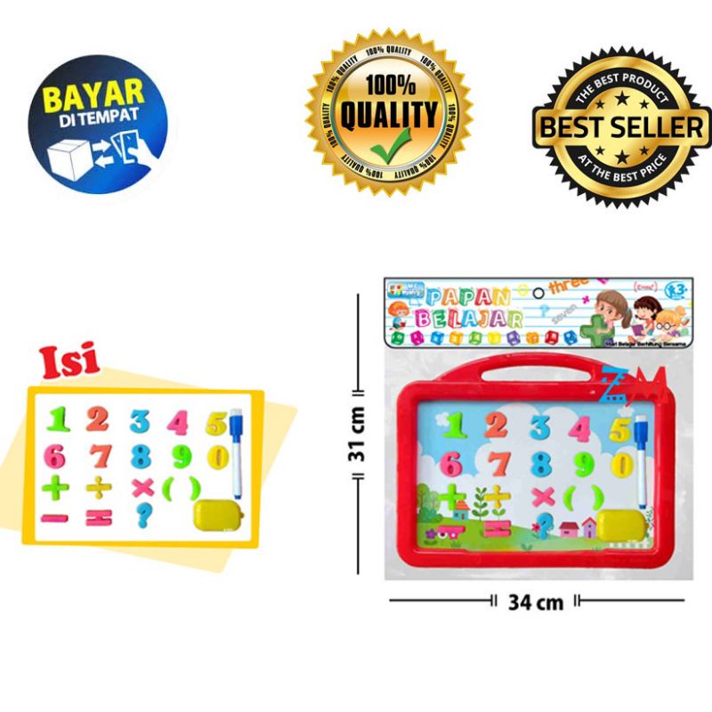 MB 02 mainan papan tulis magnet belajar JR