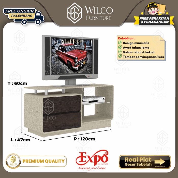 Bufet Tv Expo VR -7280 / Meja Televisi Minimalis Laci / Meja Serbaguna