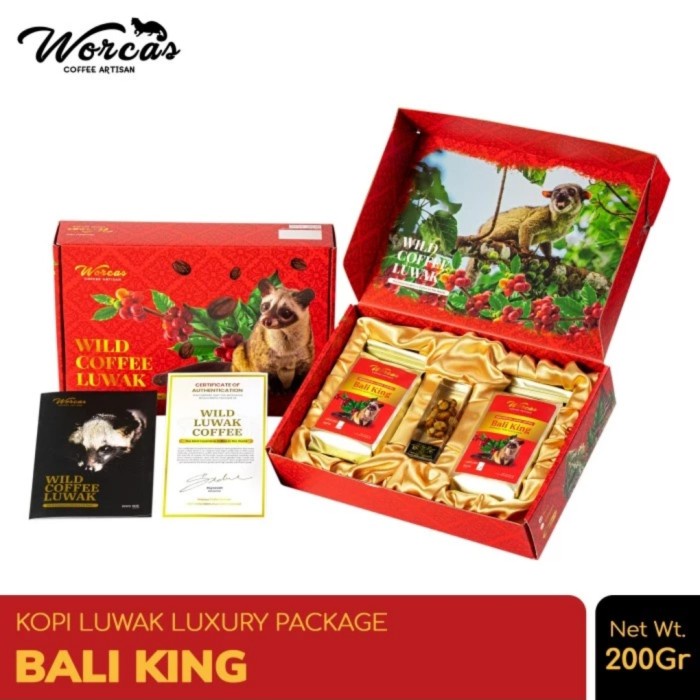

Worcas Wild Coffee Luwak Arabica Bali King 200g | Luxury Pack