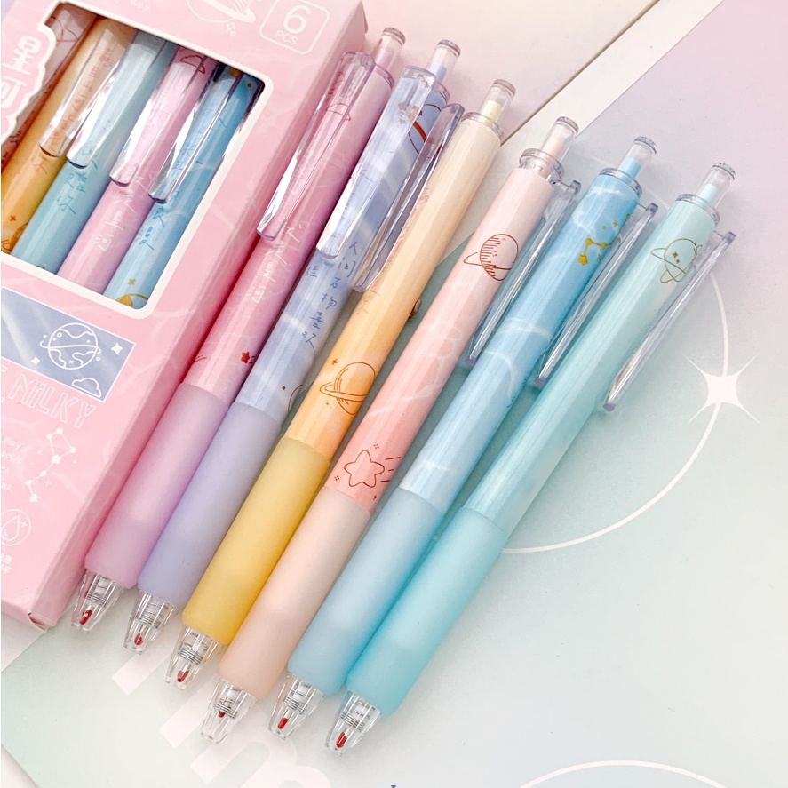 

[ GROSIR ATK ] 1 SET ISI 6PCS PULPEN MEKANIK COSMIC THE MILKY WAY SOFT PASTEL COLOR EDITION 0.5MM LG