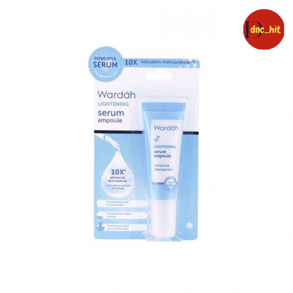Wardah Lightening Serum Ampoule Advanced Niacinamide TUBE 8ml BARU