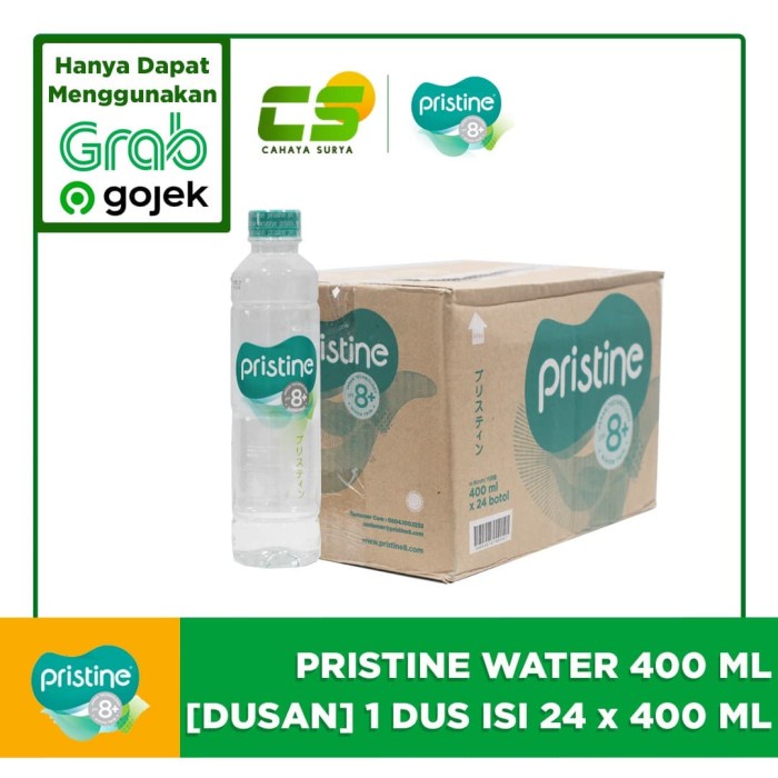 

[Big Sale] Pristine Water 8+ [Dus/Karton] 24 x 400 ml GRAB/GOSEND ONLY