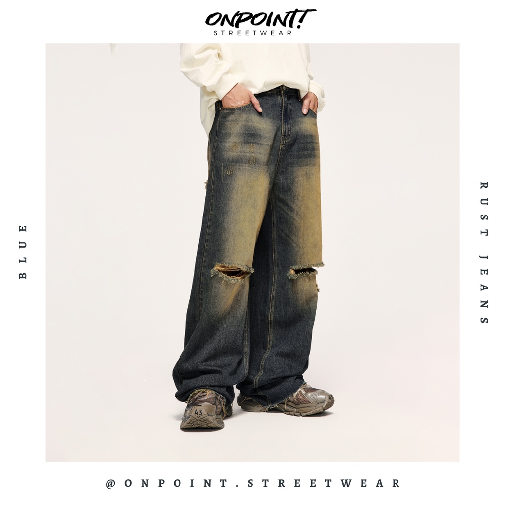 Rust jeans (Dark blue) - celana pria jeans celana panjang pria celana jeans pria celana denim pria c