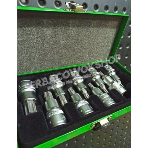 Tekiro Mata Kunci Sok L Bintang Set 1/2 Inch x 9 Pcs Star Bit Socket
