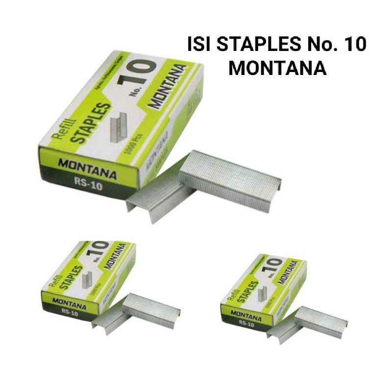 

Isi Staples / Refill Staples Kecil Murah No. 10 Montana RS. 10