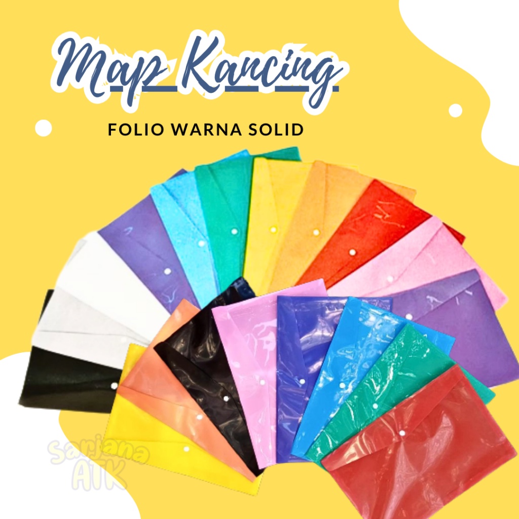 

Map Kancing Map Plastik Folio Warna SOLID R&R