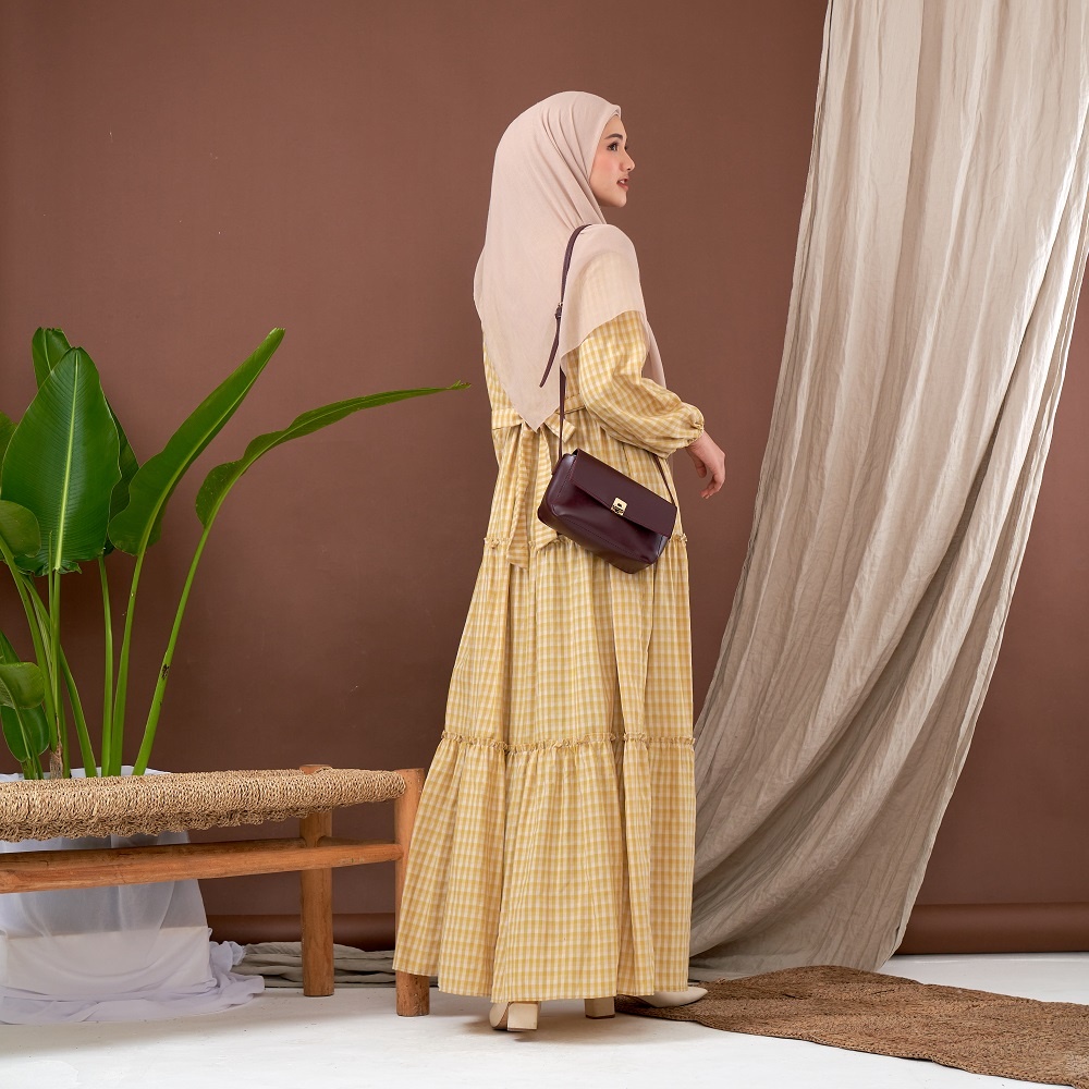 Le Khari Lituayu Gamis Katun Gamis Busui Gamis Homedress Size S - XL-5