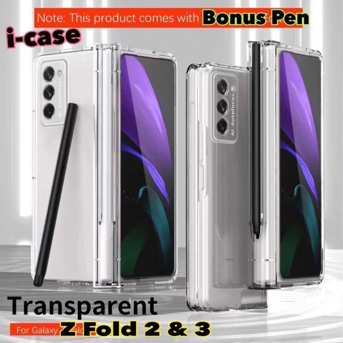 Soft Case ORIGINAL Samsung Z Fold 2 Fold 3 5G Case Clear Transparant with S Pen