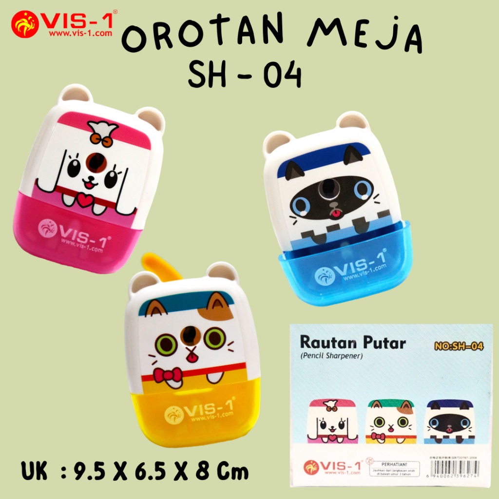 

Serutan Meja / Rautan Meja Vis-1 Motif Lucu SH04 / SH05