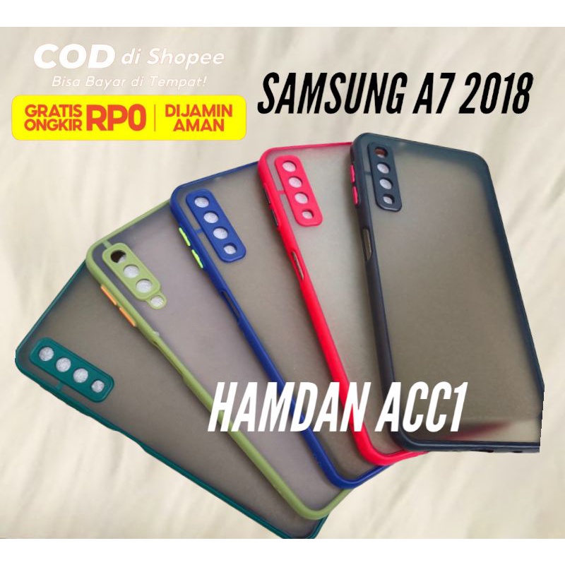 SELIKON/CASE CASING SAMSUNG A7 2018 PELINDUNG BELAKANG HP+CAMERA Case Aero
