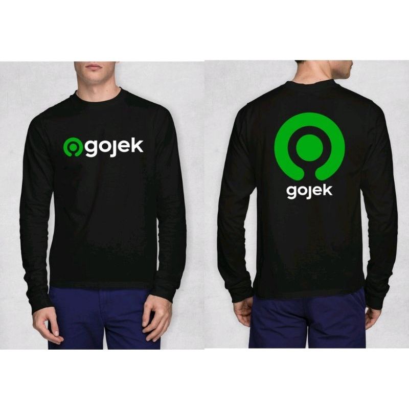 Baju Kaos tangan panjang Tshirt diver Ojol GOJEK /Sabon DTF depan belakang Baju Ojol Lengan Panjang