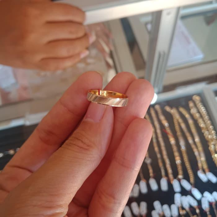 Kado Hadiah Cincin Emas Sisik Naga Pria Wanita Cincin Emas Ready Cincin Kawin