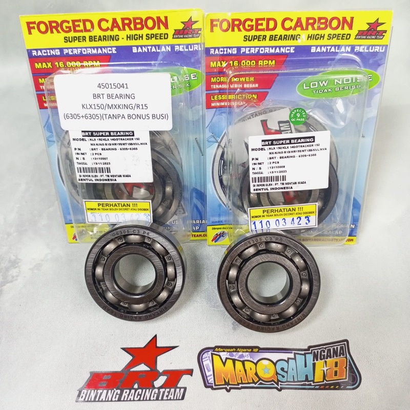 BEARING BRT KRUK AS FORGED KLX MX VIXION SUPER BEARING 6305 MARQSAH SHOP RACING