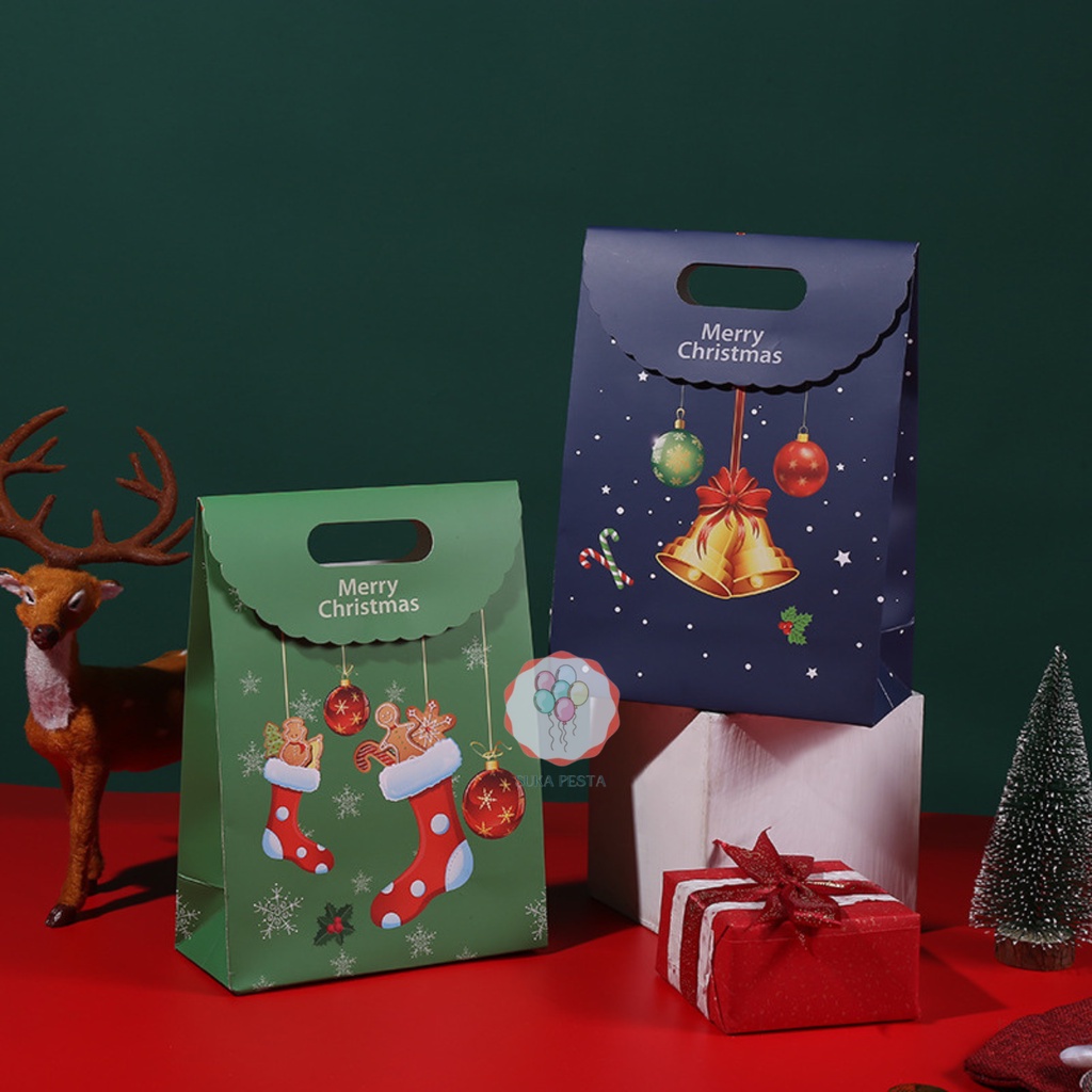 

Paper Bag Natal Christmas Tutup / Goodie Bag / Tas Kado Natal