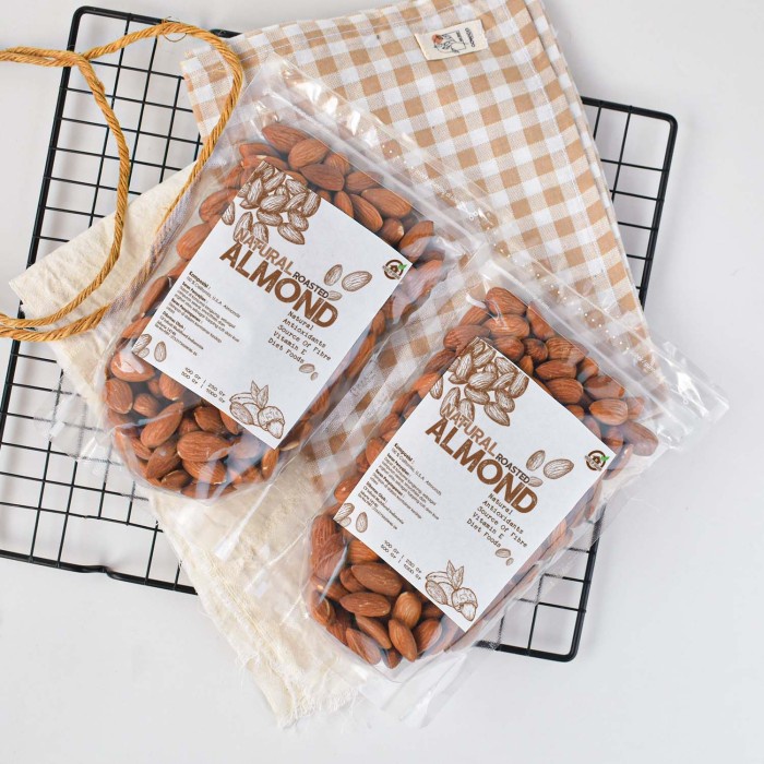 

[KUALITAS TERBAIK] Natural Roasted Almond (Panggang) 250 Gr