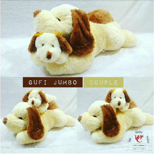 GEMESH- BONEKA gufi anjing jumbo couple