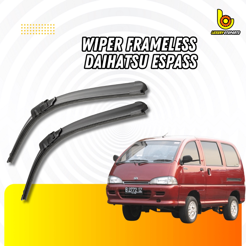 Wiper Mobil Daihatsu Espass Frameless Universal Kiri dan Kanan / Wiper Sapuan Kaca Depan W101