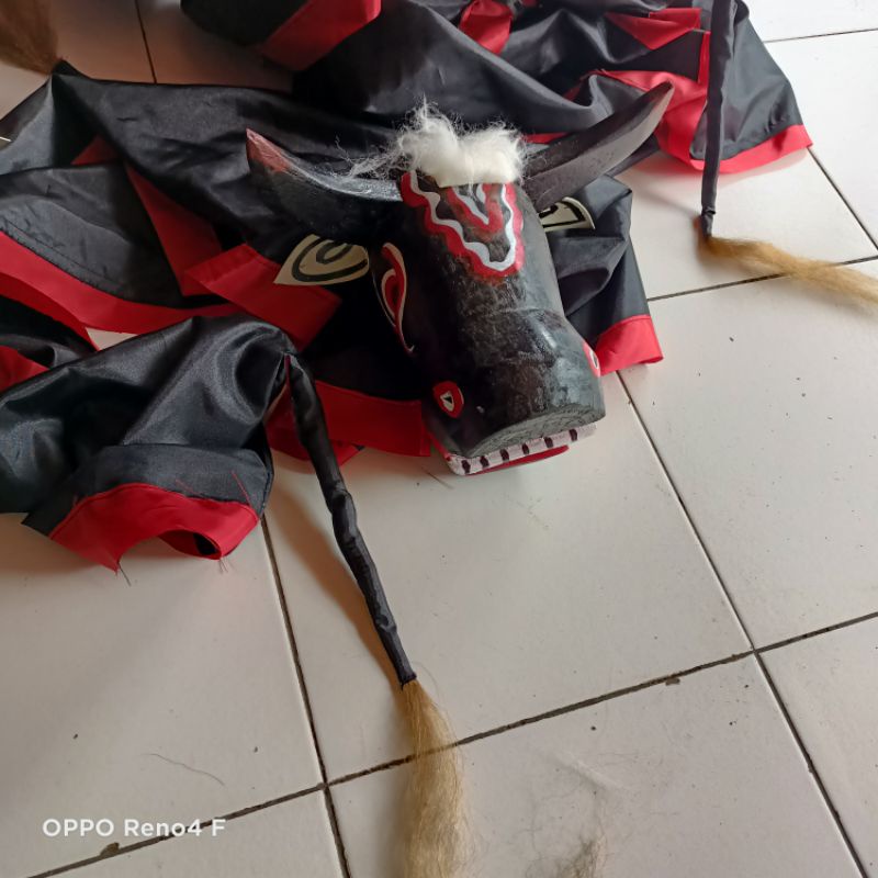 Bantengan | Mainan Anak Bantengan/Jaranan/kuda lumping/Topeng banteng kayu 