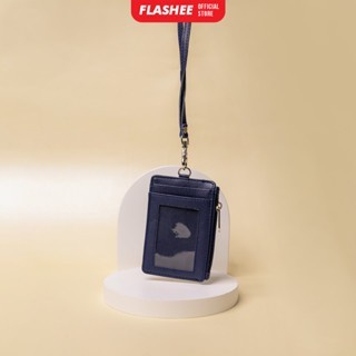 

BW76 Lanyard Retsleting Name Tag ID Card Holder Kulit Sintetis Mewah - Biruv2