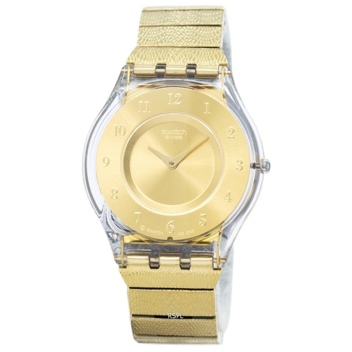 limited edition SWATCH SFK355G Skin Warm Gold Jam Tangan Wanita Analog Original Swiss