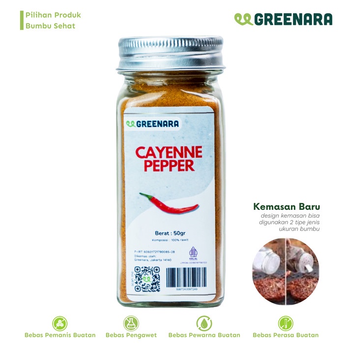 

[KUALITAS PREMIUM] Cabe Rawit Bubuk 50gr / Cayenne Pepper Termurah