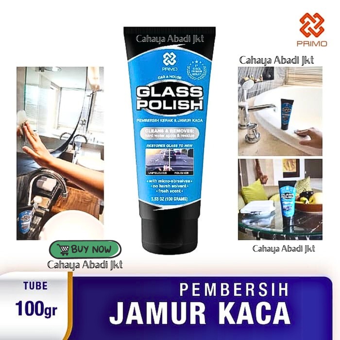 PEMBERSIH JAMUR KACA MOBIL RUMAH / PRIMO GLASS POLISH 100GRM