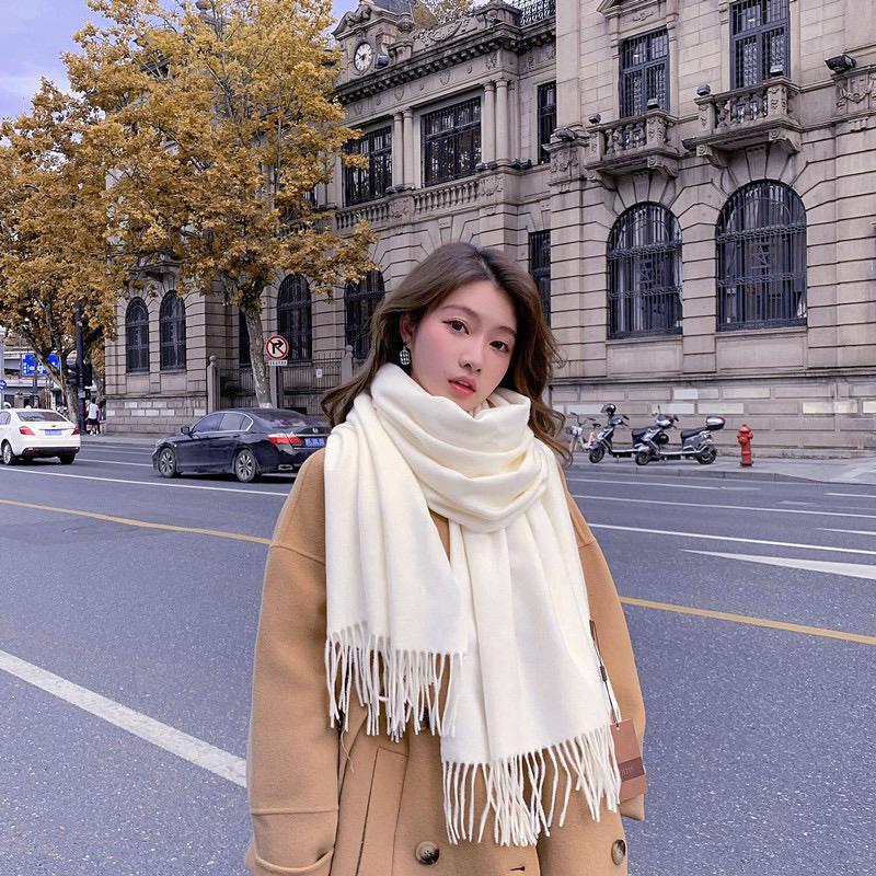 WE Syal Korea Cashmere Immitation Fashion Scarf Winter Autumn Musim Dingin Syal Polos F20