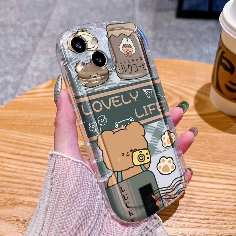 Soft Shockproof Camera Litte Bear Phone Case  is Suitable For Samsung A30/A20/A205/A305/M10S/A32/A33