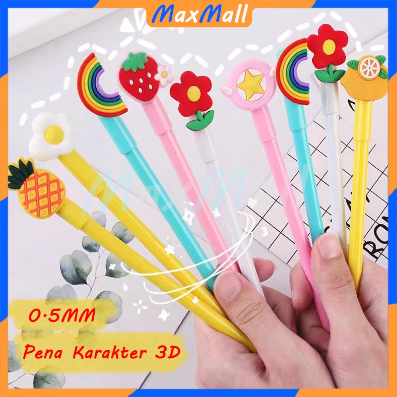 

Pulpen Gel Karakter Kartun Buah 0.5MMPena Gel Karakter 3D Lucu Pulpen Karakter Buah