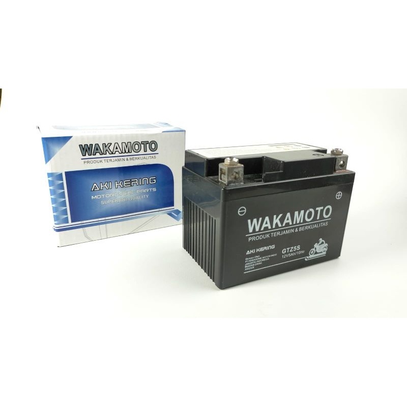 Aki motor aki kering motor aki motor murah bebek matic wakamoto gtz 5s gtz-5s aki yamaha vixion mega
