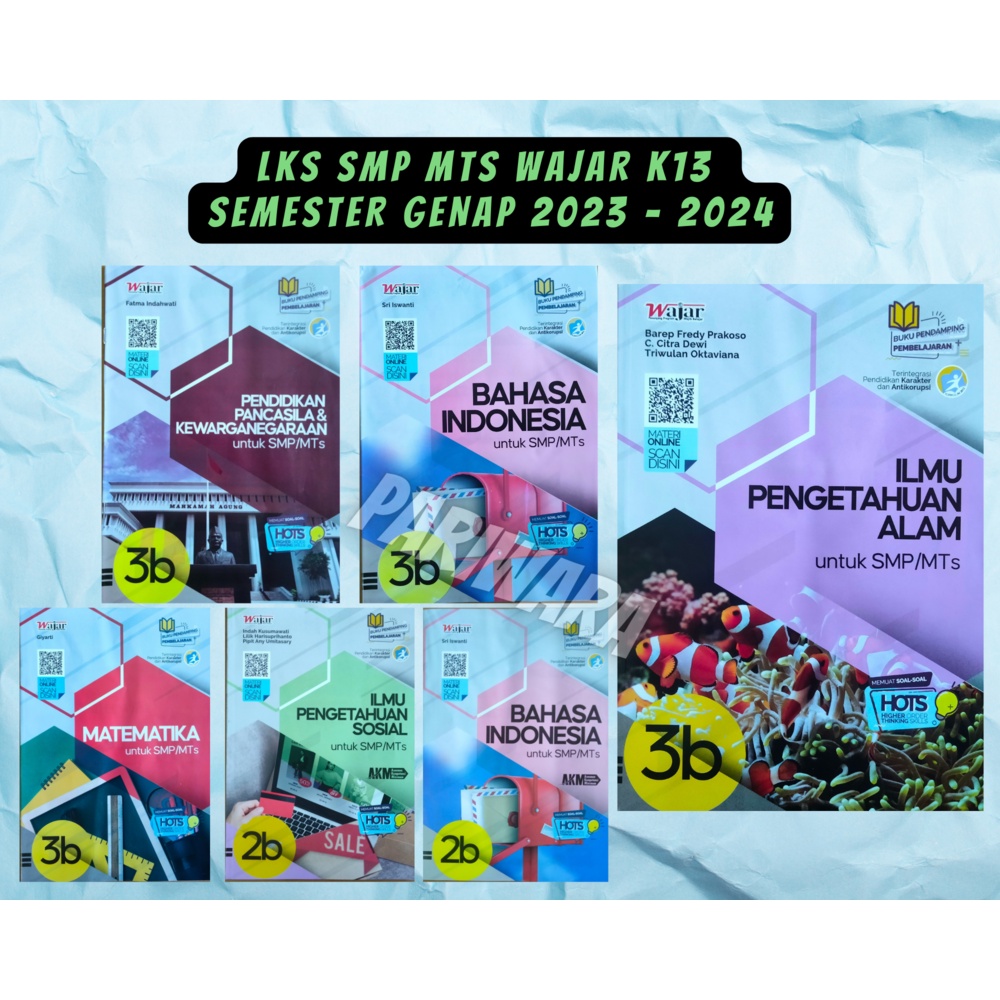 Buku LKS Wajar Putra Nugraha SMP MTS Kelas 8 9 Semester Genap K13  2023/2024 Edisi Terbaru, PKN, BAH