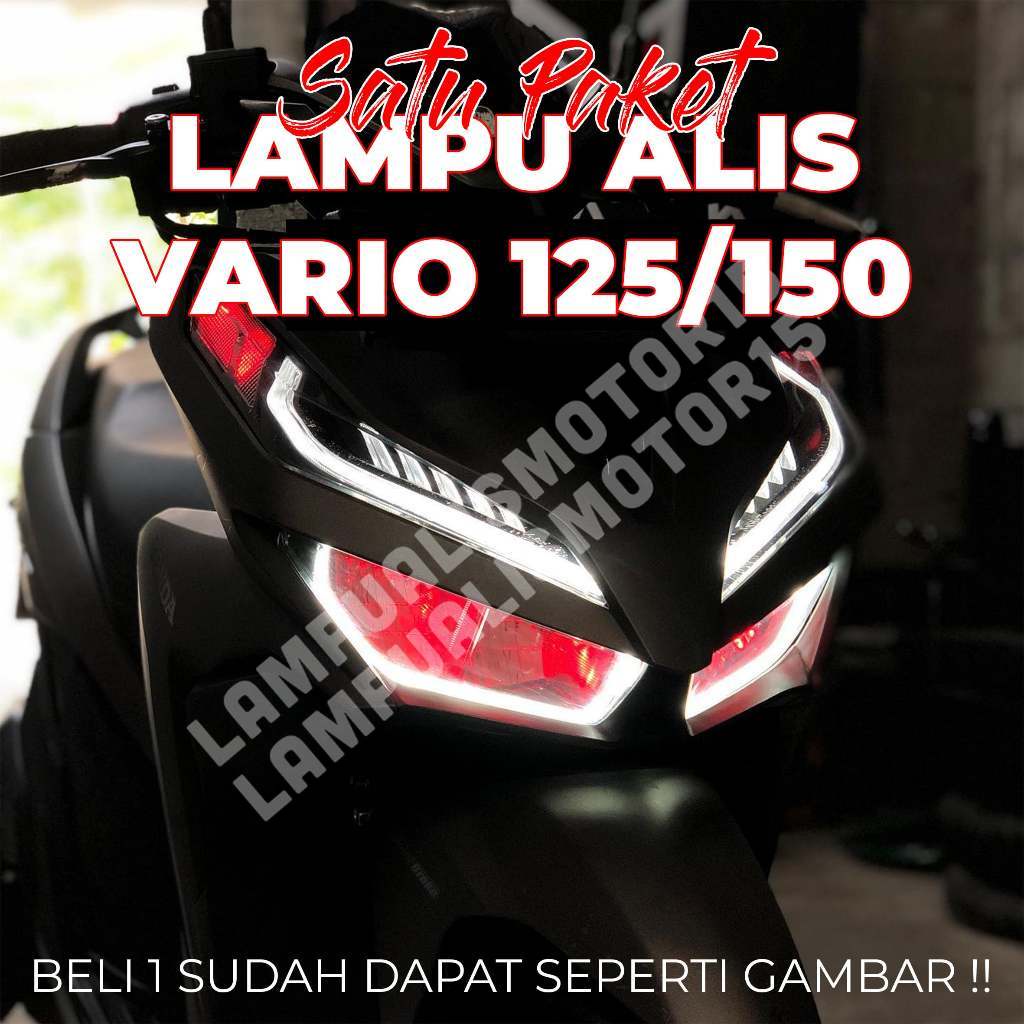 REAL PIC  LAMPU ALIS GRATIS DEVIL EYE UNTUK VARIO 125 150 LAMPU LED VARIO