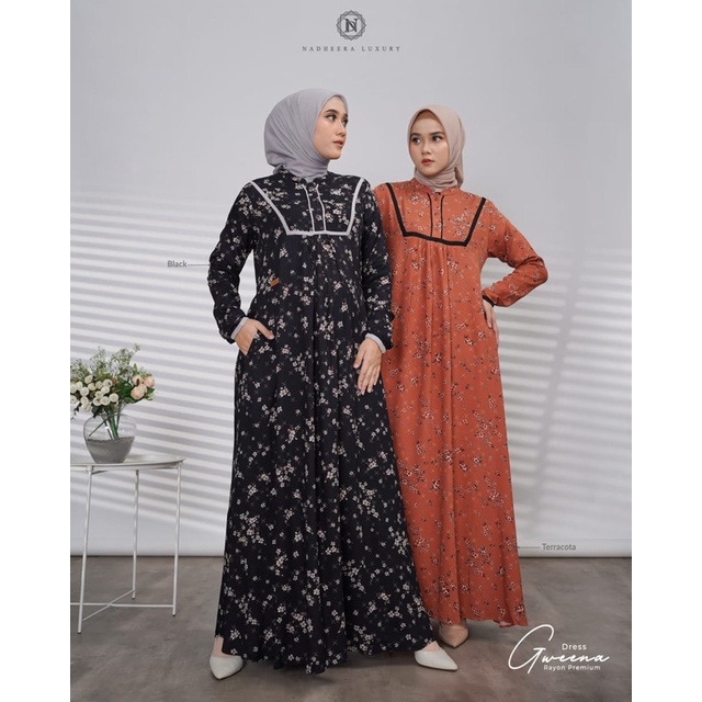 NADHEERA LUXURY ORI ️GWEENA DRESS BY NADHEERA LUXURY | GAMIS TERBARU | GAMIS MOTIF | GAMIS NADHEERA 