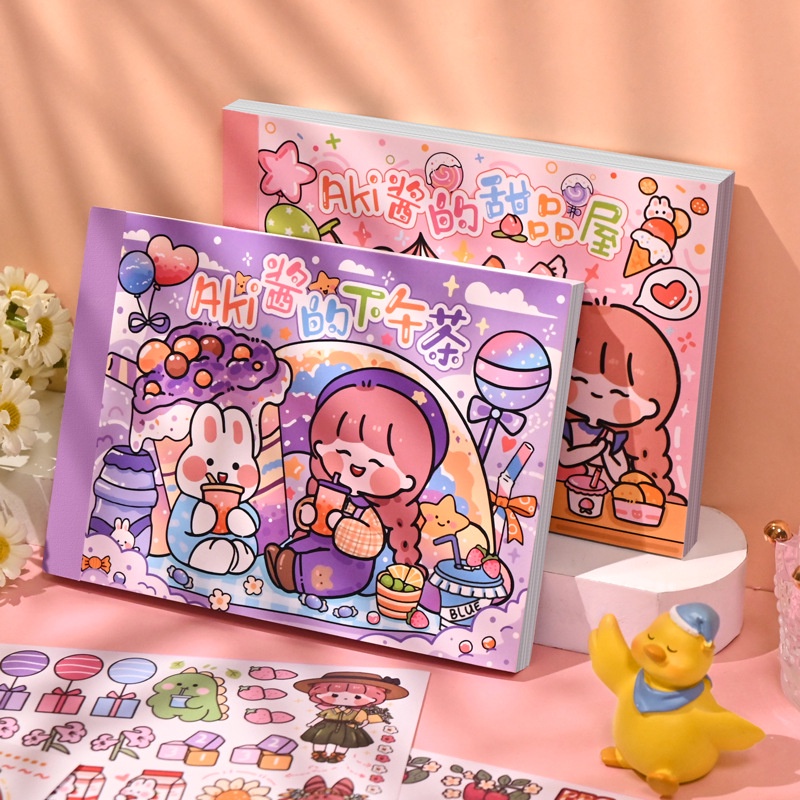 

(New) (50 LBR) AKI BUKU STIKER 50 LEMBAR DEKORASI AESTHETIC BUKU JURNALN STICKER