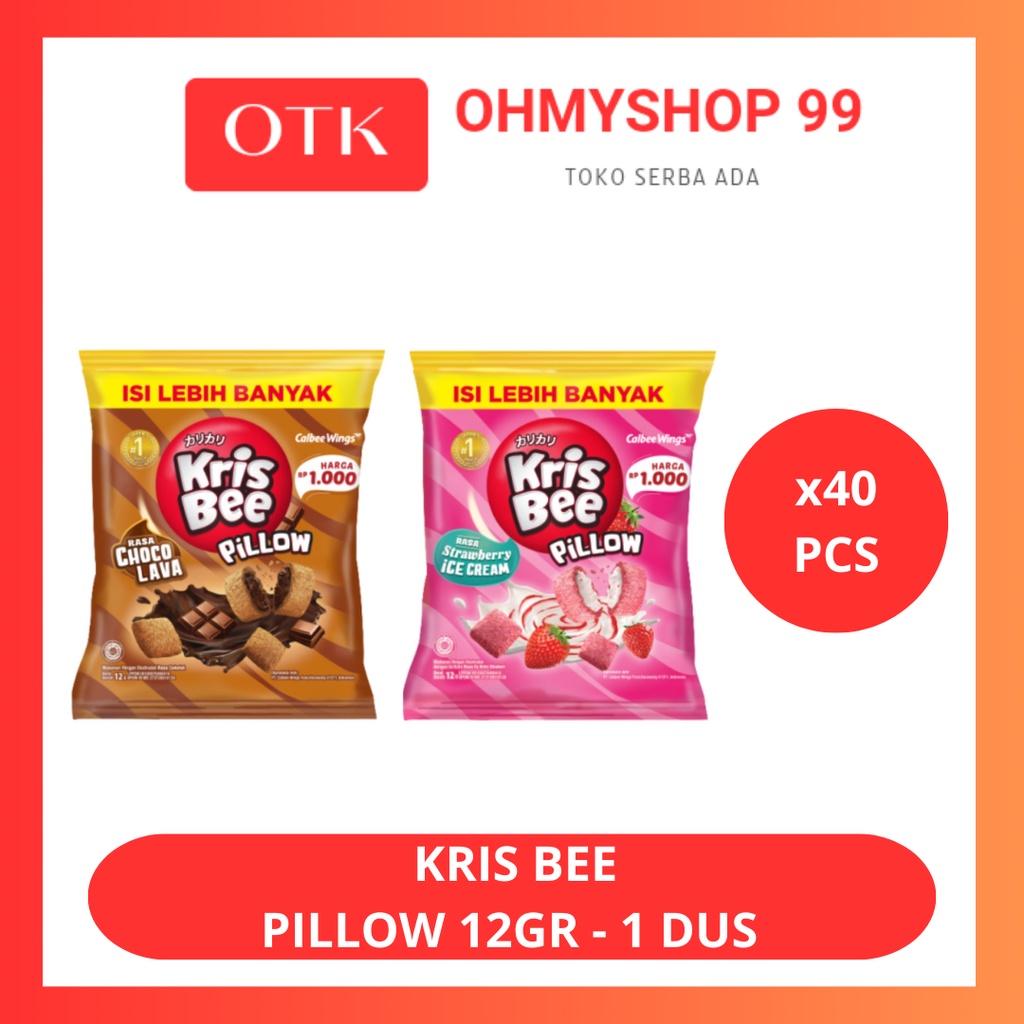

Krisbee Pillow Chocolava Strawberry Ice Cream 12gr - 1 Dus