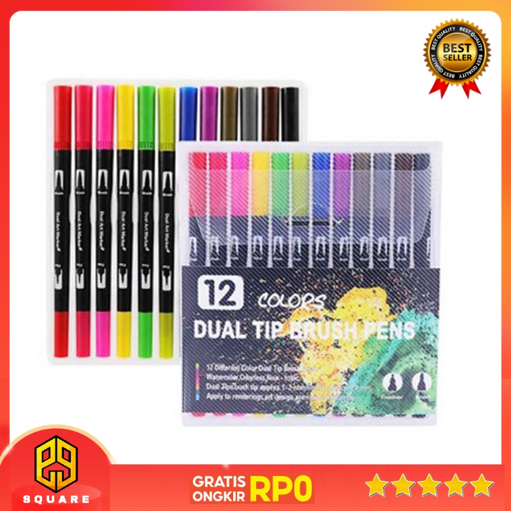 

Kolorowy Spidol Double Head Drawing Pen Fine Art Watercolor Set - MKB Original 99 Square