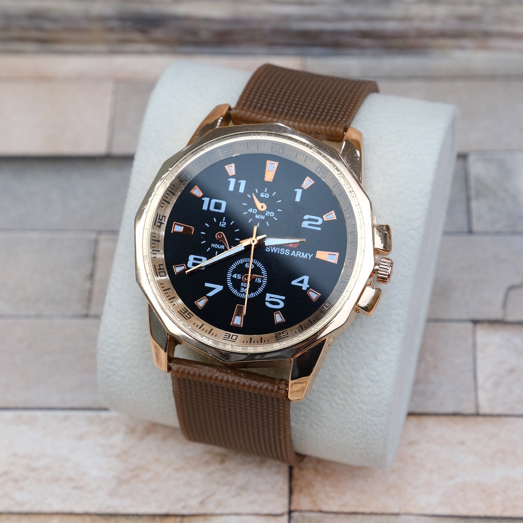 Jam Tangan Pria Analog Strap Karet