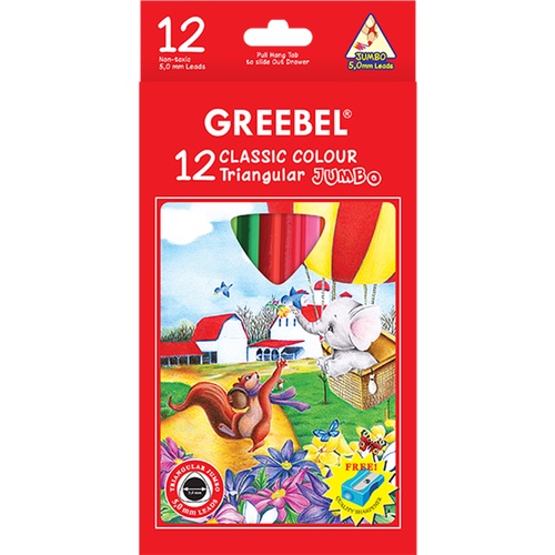Greebel Pensil Warna Classic Triangular Jumbo 2812 / Pencil Colors