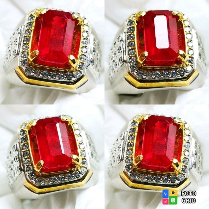 Batu permata natural ruby pigeon blood crystal