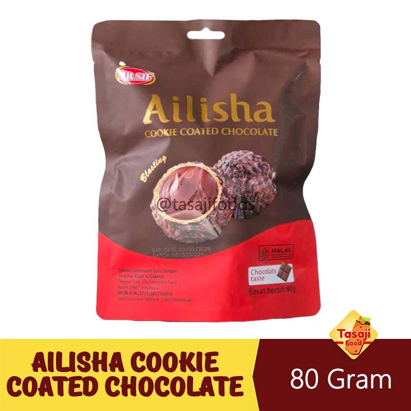 

MR.SIF Ailisha Cookie Coated Chocolate Tasate 80g