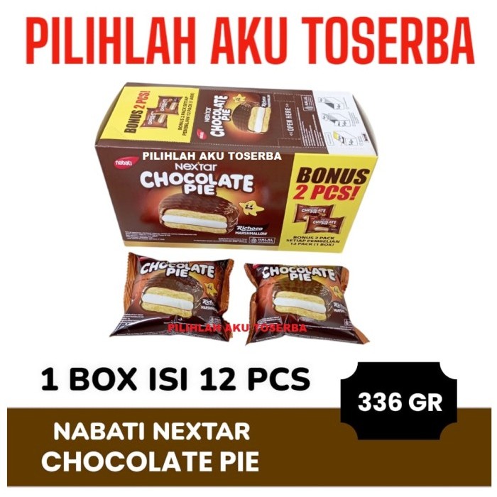 

Nabati NEXTAR CHOCOLATE PIE Marshmallow - ( HARGA 1 BOX )