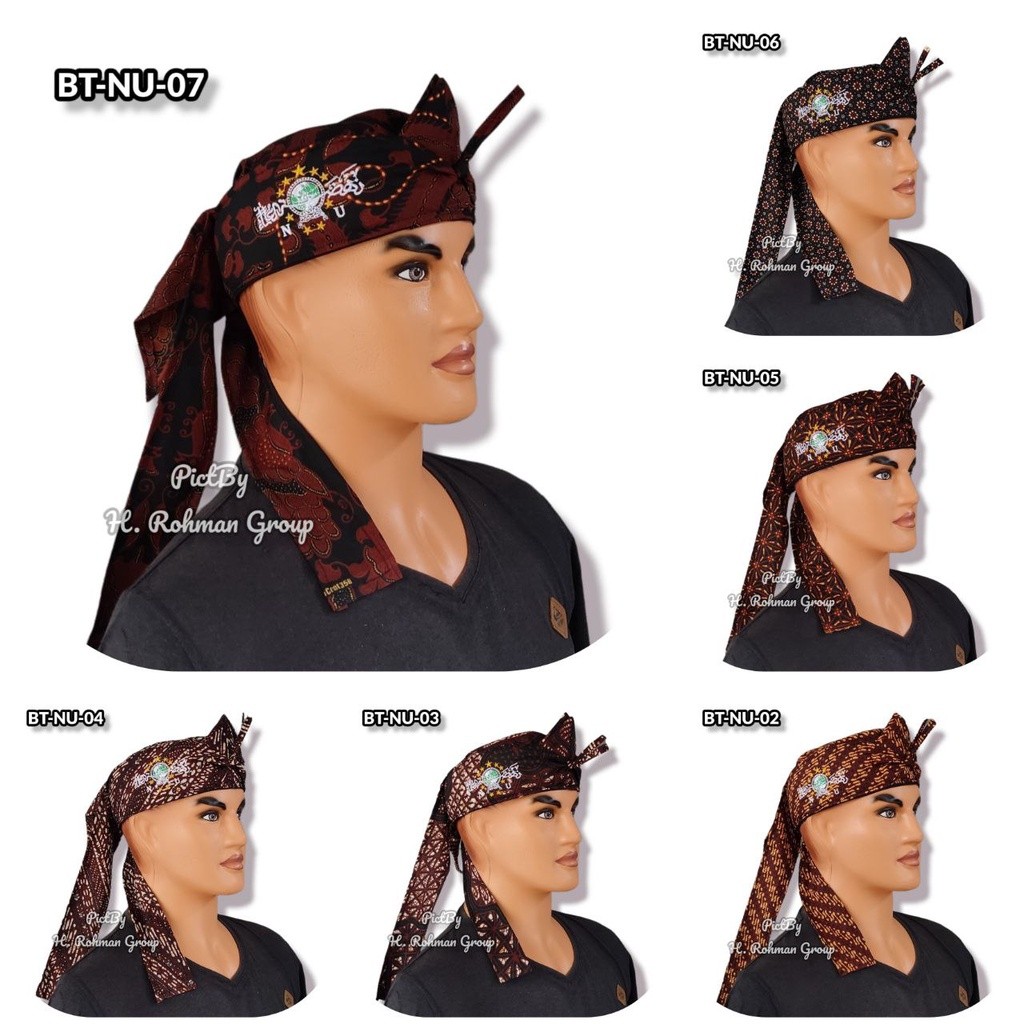 peci blangkon udeng batik bordir logo NU