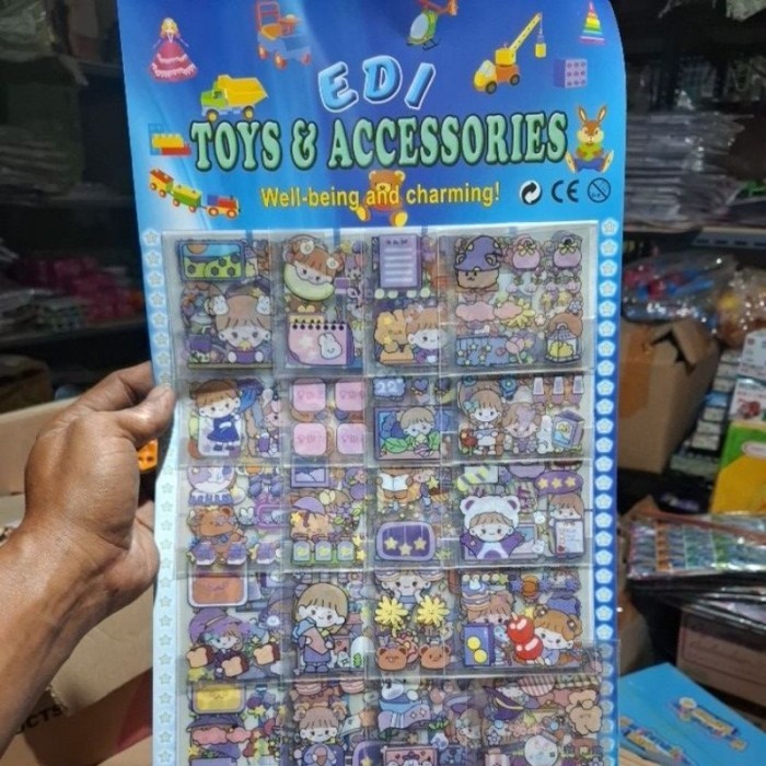 

Stiker 2d edi 20x5pc timbul sticker